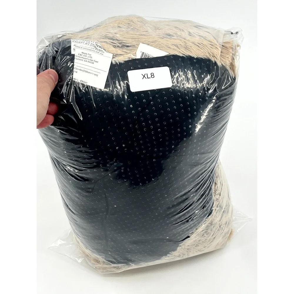 Madison Park Coco‎ Faux Fur Self Warming Indoor Round Pet Bed Cuddler Small TORN